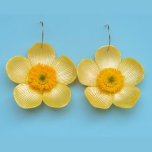 Retro smörblomma örhängen