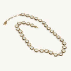 Victoria necklace – White linnen