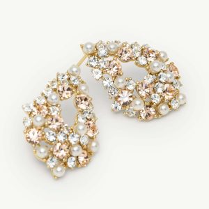 New Alice pearl earrings – Ivory silk