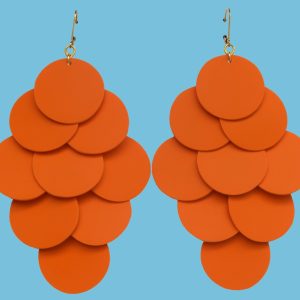 Paljett örhängen – Orange