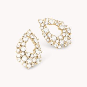 Petite Alice earrings – Crystal (Gold)