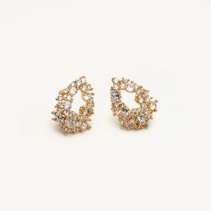 Petite Miss Alice earrings – Crystal (gold)