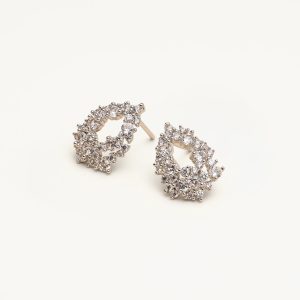 Petite Miss Alice earrings – Crystal (silver)