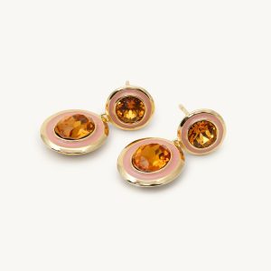 Amber earrings – Peaches