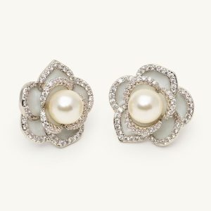 Coco rose earrings – Ivory mist