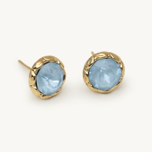 Miss Victoria stud earrings – Sky blue