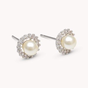 Colette pearl stud earrings – Ivory pearl