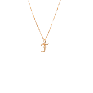 IX F Letter Charm 14K