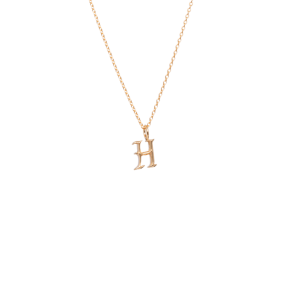 IX H Letter Charm 14K