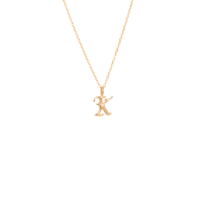 IX K Letter Charm 14K