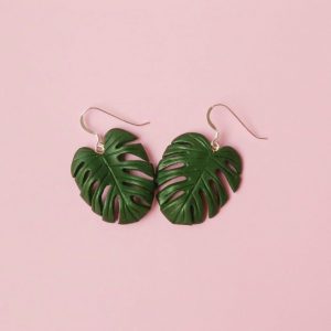 Monsterablad örhängen