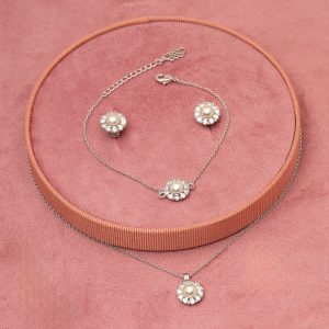 New Miss Sofia Creme / silver 3 pcs SET