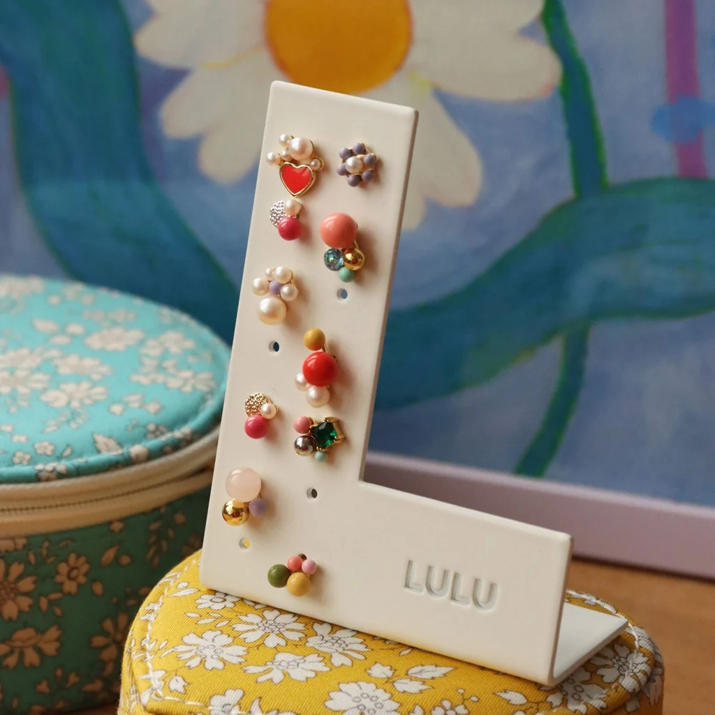 Bouquet Purple Flower örhänge 1 st - Guldpläterad - Bild 5