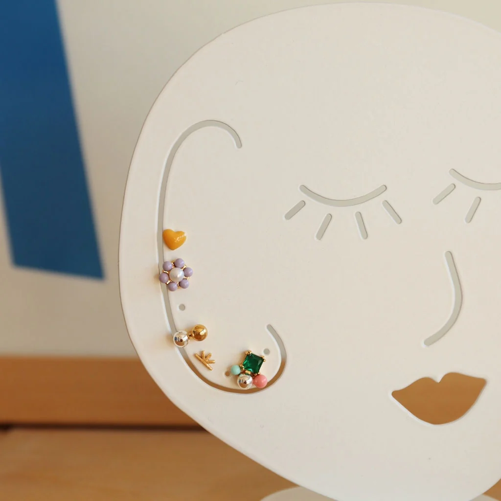 Bouquet Purple Flower örhänge 1 st - Guldpläterad - Bild 6