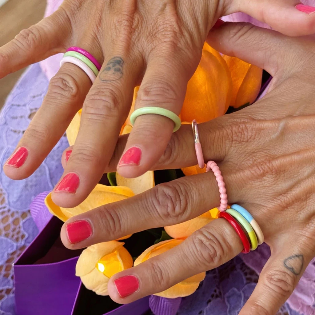 Color Ball Ring - Burnt Coral - Bild 8