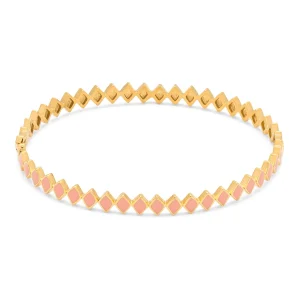 Confetti Bangle - Guldplateräd - Burnt Coral