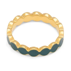Connected Circles Ring - North Sea Green