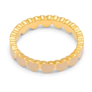 Connected Hearts Ring - Buttercream