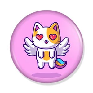 Cute Cat with heart eyes