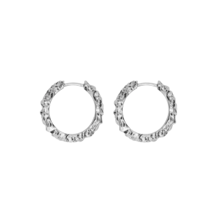 IX Crunchy Edge Earrings Silver