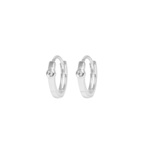 IX Iris Hoop White Silver