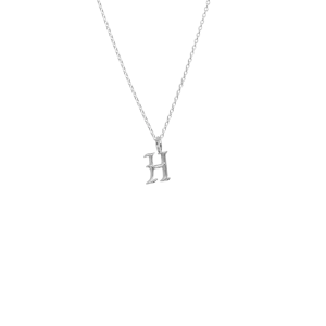 IX H Letter Charm Silver