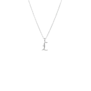 IX L Letter Charm Silver