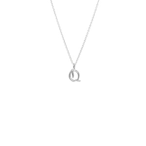 IX Q Letter Charm Silver