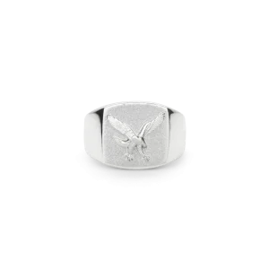IX Eagle Signet Ring Silver