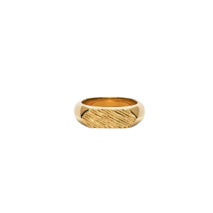 IX Mini Brushed Hexagon Ring
