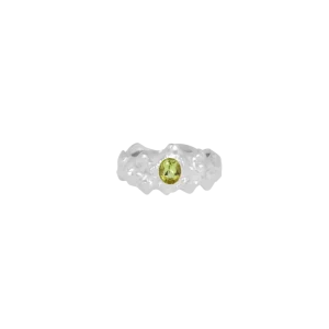 IX Nora Green Ring Silver