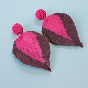 Palettblad örhängen med stift