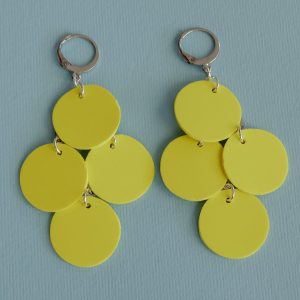 Paljett örhängen – Lemon Yellow Liten
