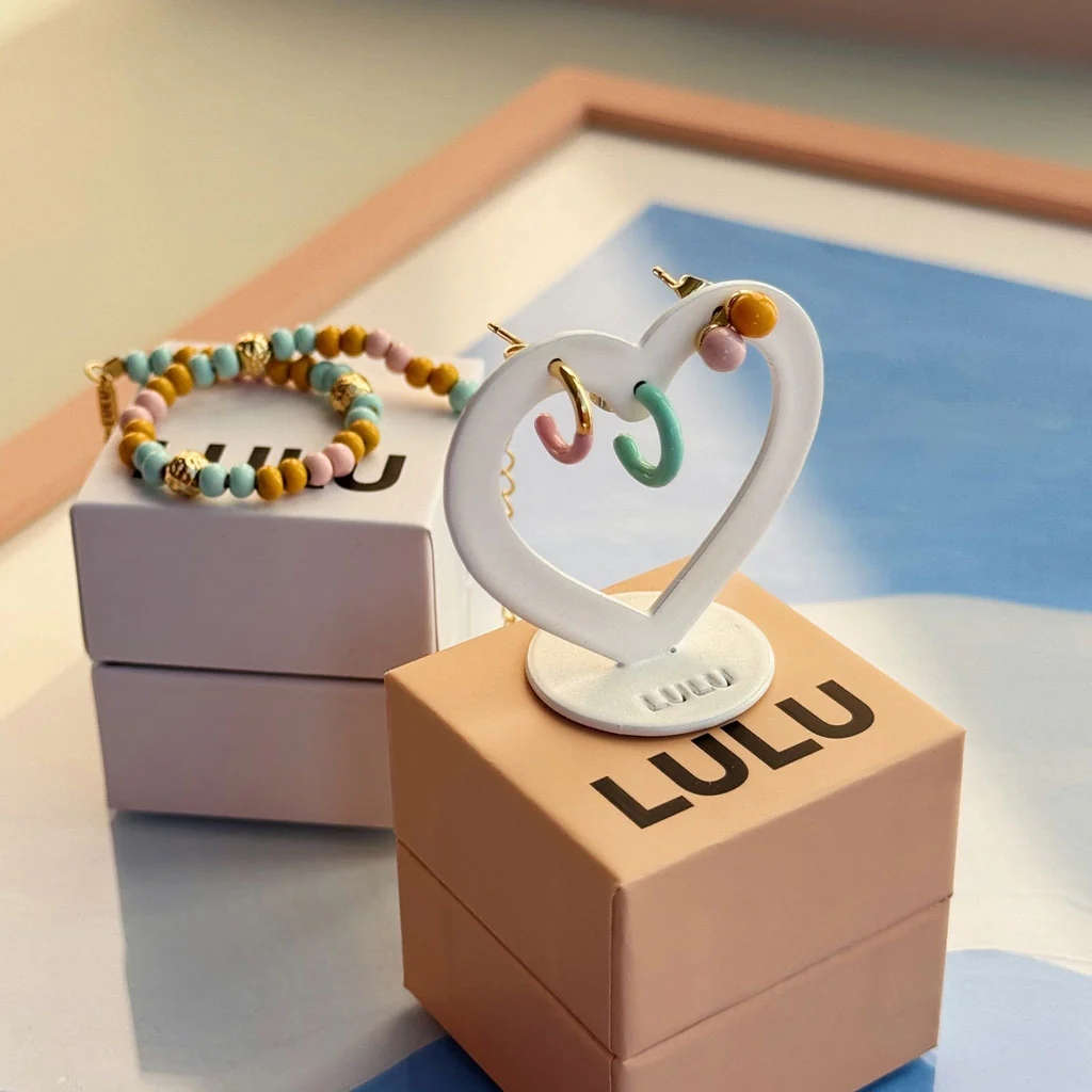 Double Color Ball örhänge 1 st - Silk Light Pink - Sunflower - Bild 6