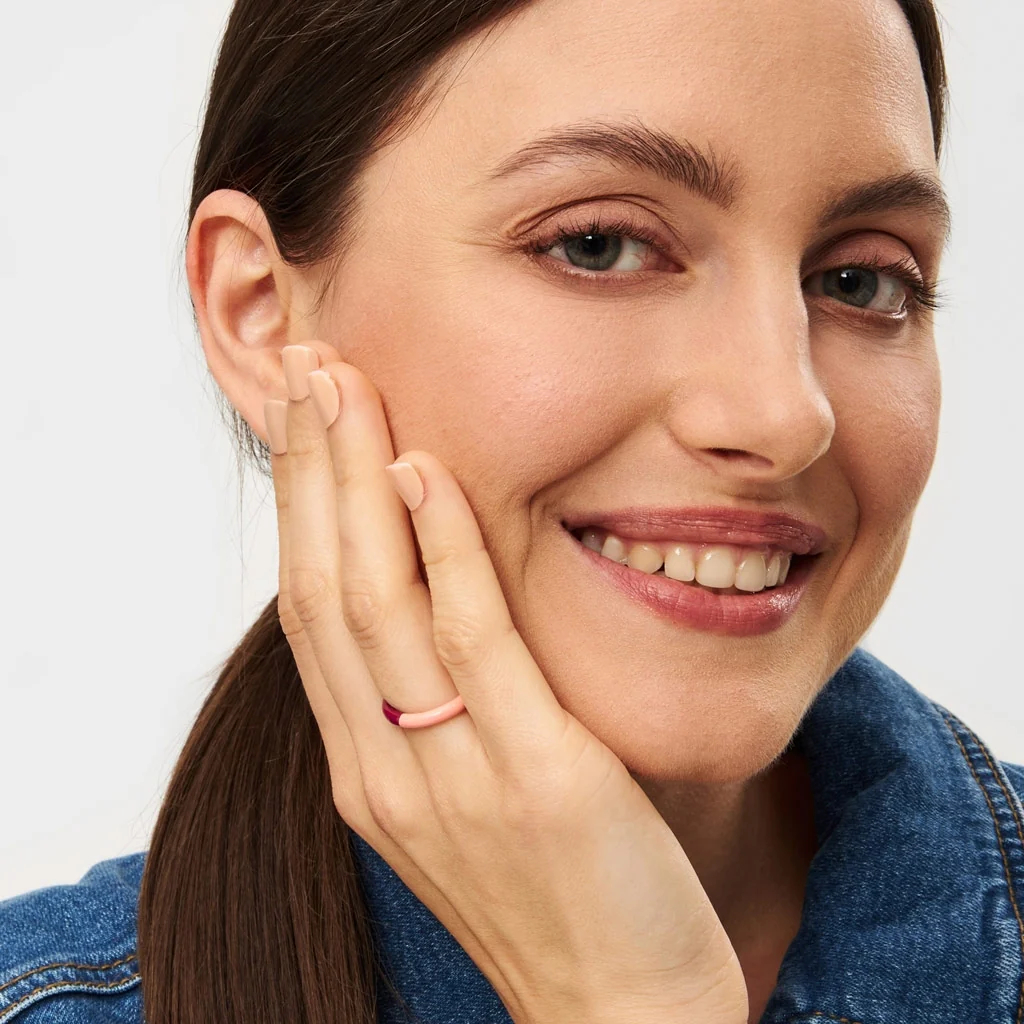 Double Color Ring - Burnt Coral - Plum - Bild 7