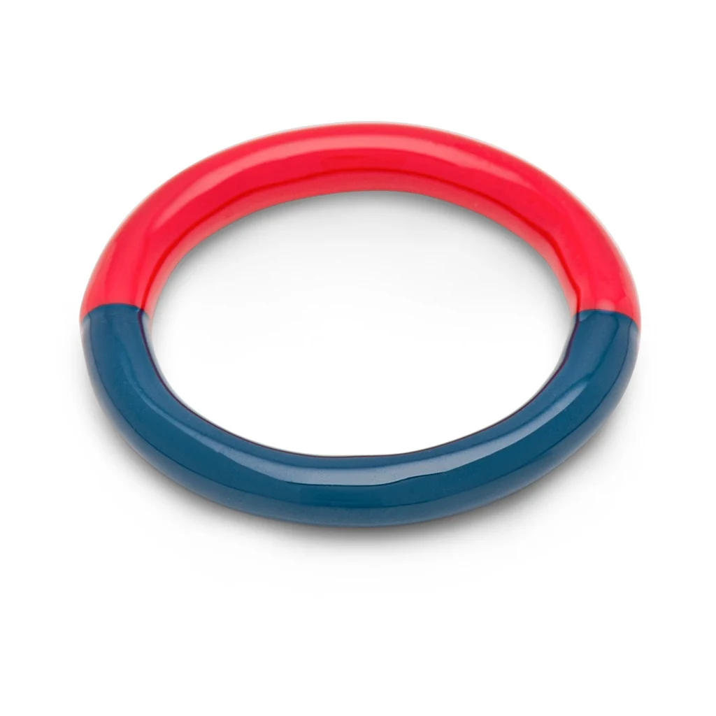 Double Color Ring - Retro Dark Blue/Hot Coral - Bild 7