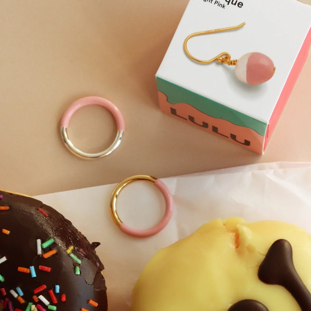 Double Color Ring silver - Silver/Light Pink - Bild 4