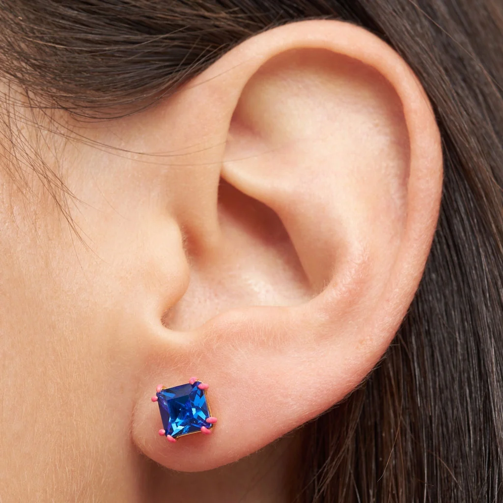 Gala Crystal Bling örhänge 1 st - Capri Blue/Pink - Bild 3