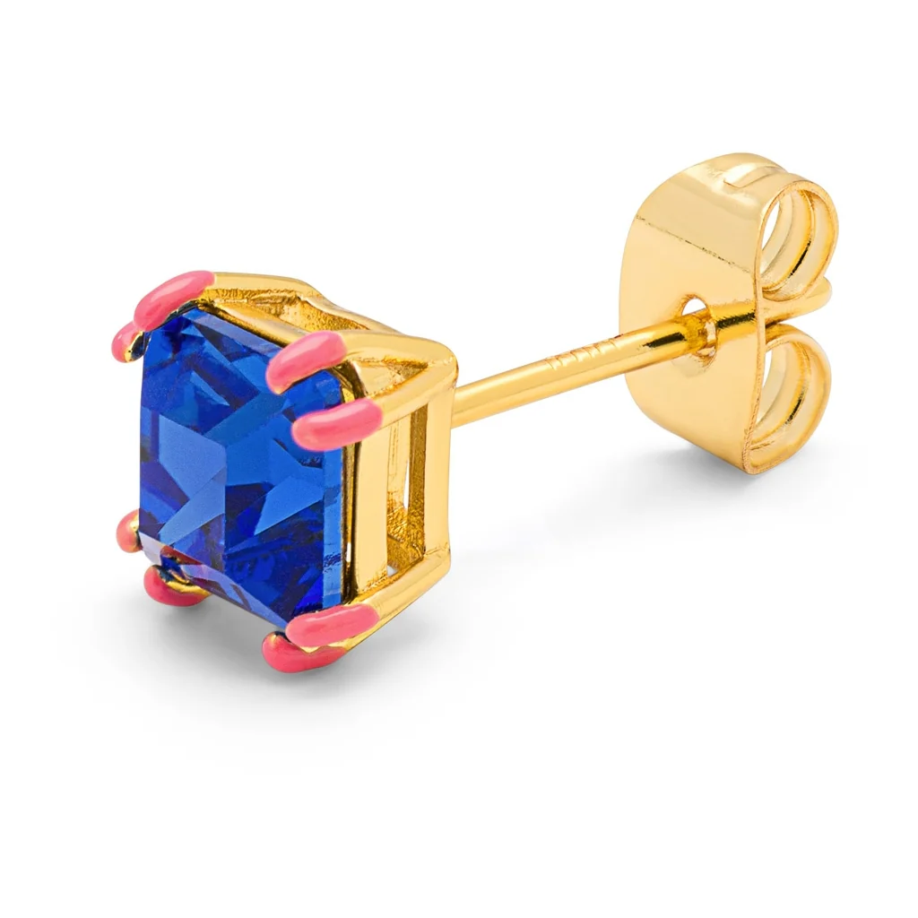 Gala Crystal Bling örhänge 1 st - Capri Blue/Pink