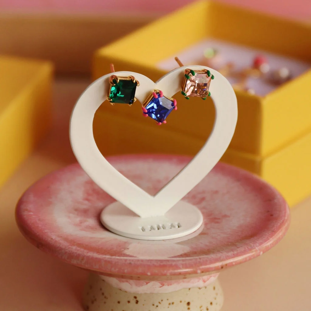 Gala Crystal Bling örhänge 1 st - Capri Blue/Pink - Bild 5