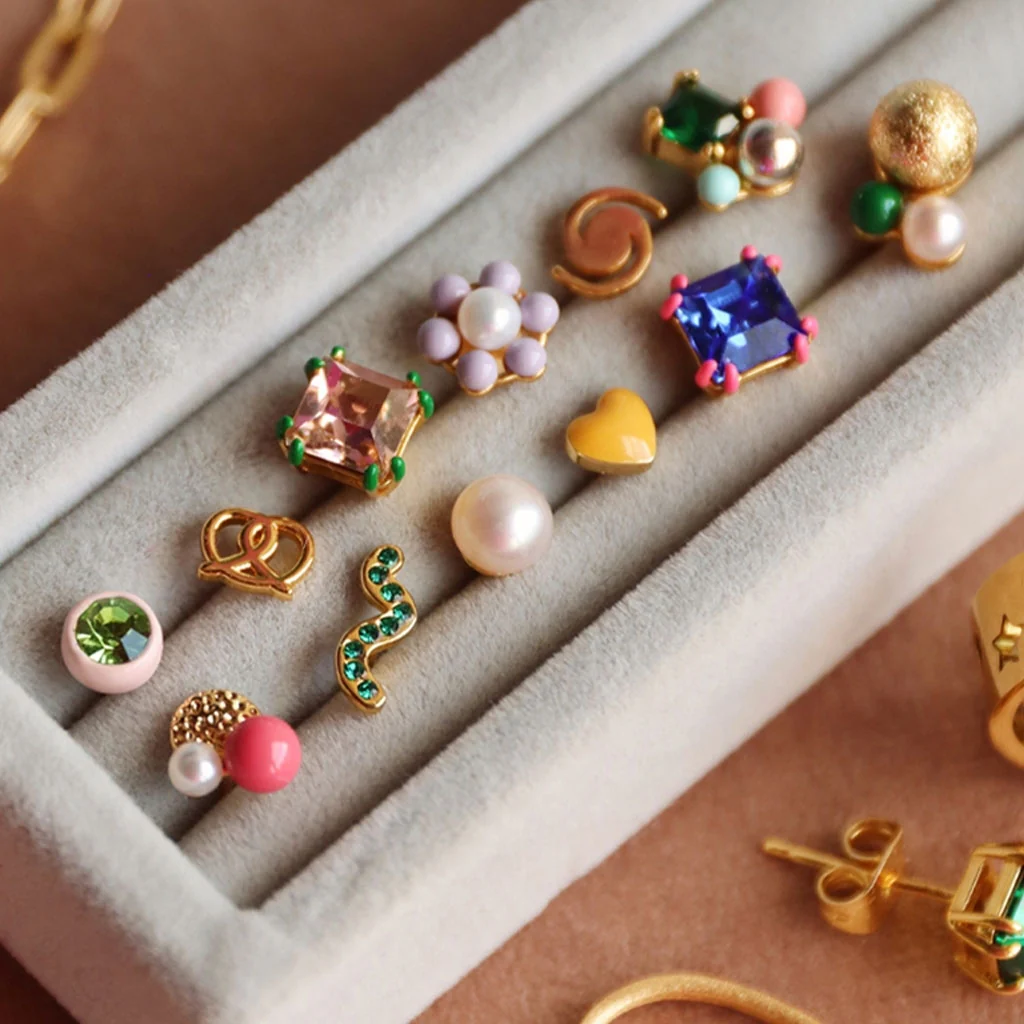 Gala Crystal Bling örhänge 1 st - Capri Blue/Pink - Bild 6