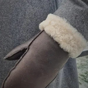 Fårskinnsvantar Brun