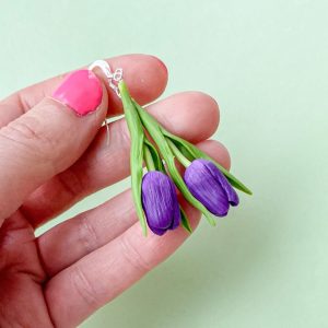 Tulpan örhängen – Lila