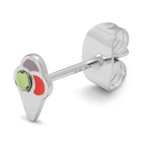 Ice Cone Crystal örhänge 1 st - Silver Plated