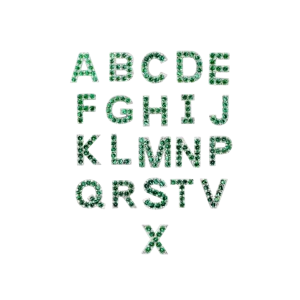 IX Letter Green Earring Silver