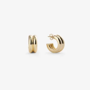 DOUBLE  HOOPS EARRINGS Gold