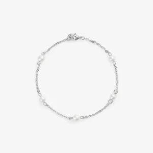 MINI PEARL CHAIN BRACELET Silver