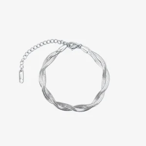 WOVEN SNAKE BRACELET Silver