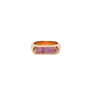 IX Mini Hexagon Ring Purple Gold 14K
