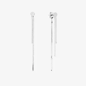 FRONT BACK DANGLE EARRINGS Silver